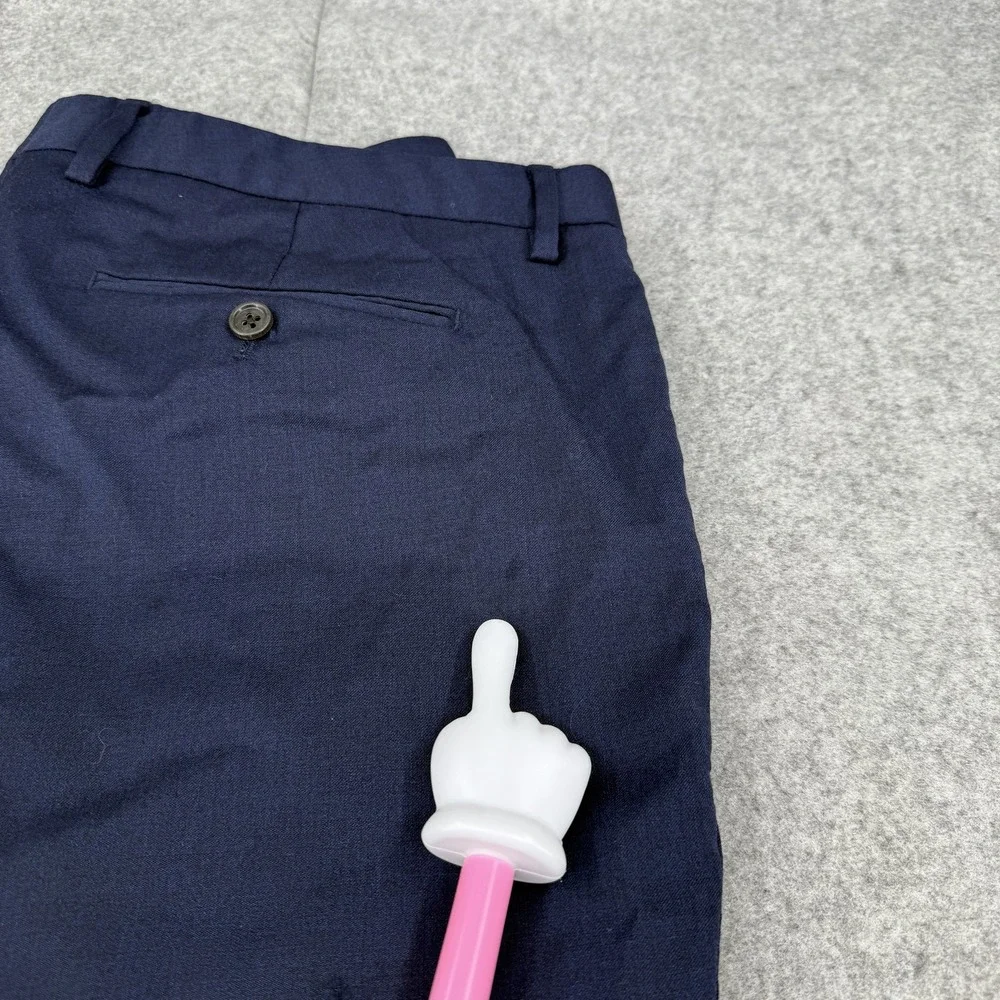 Bonobos Pants Mens 36 Blue Slim Fit Wool Blend Dress Trousers Flat Front‎